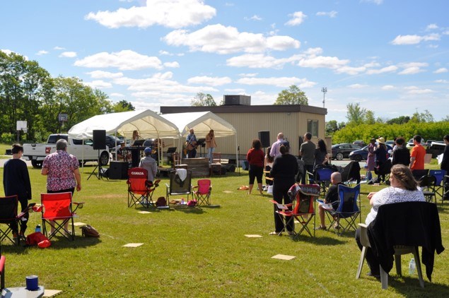 Bradford Community Church’s outdoor service. Jackie Kozak for BradfordToday