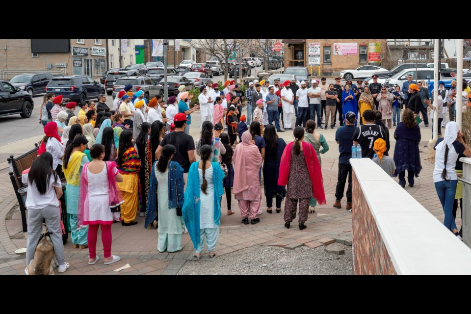 A large crowd came out to celebrate Vaisakhi, also known as Kahlsa Day, with a flag raising on Saturday.