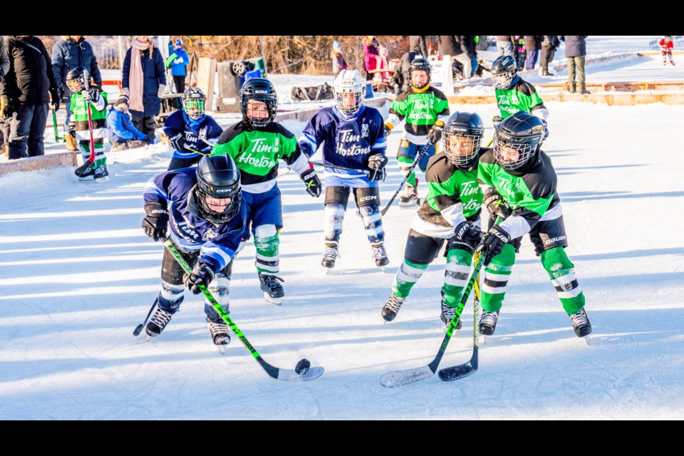 Bradford Bulldogs U7 teams took part in the 16th annual Hockey Day in BWG at Bud Brown Park in Bond Head on Saturday.