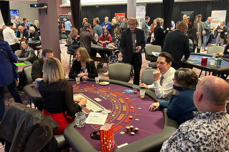 The joint Business After 5 hosted by the Burlington, Flamborough and Stoney Creek Chambers of Commerce drew a crowd at Elements Casino Flamboro on Jan. 18.