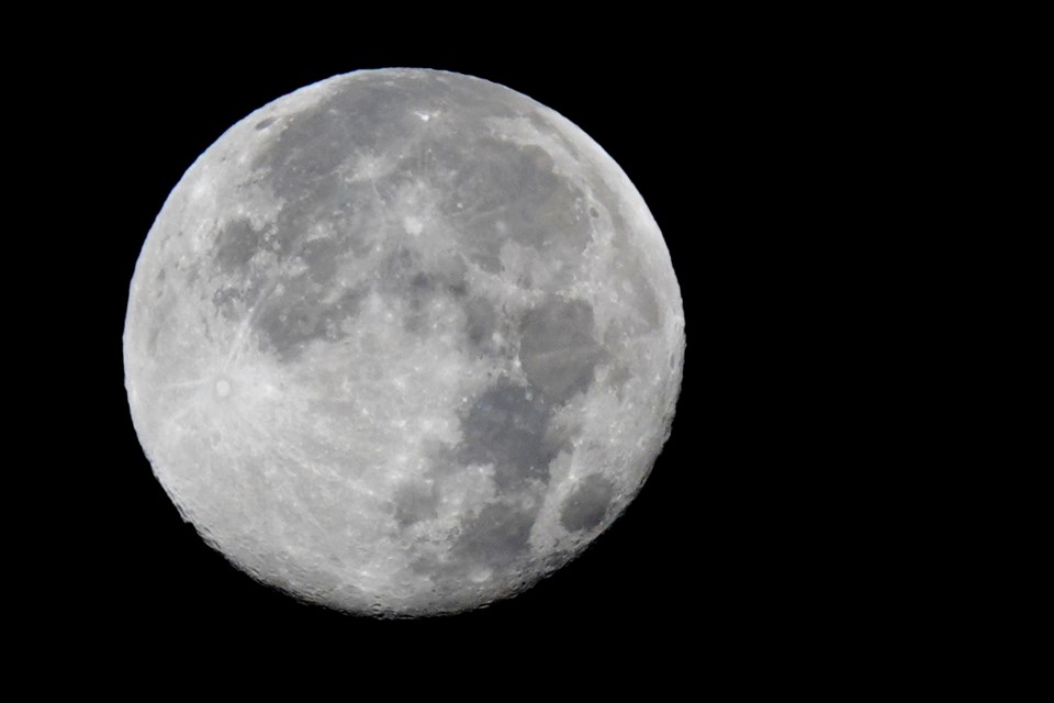 Clear skies as Hunter's moon illuminates sky over Burlington Photo