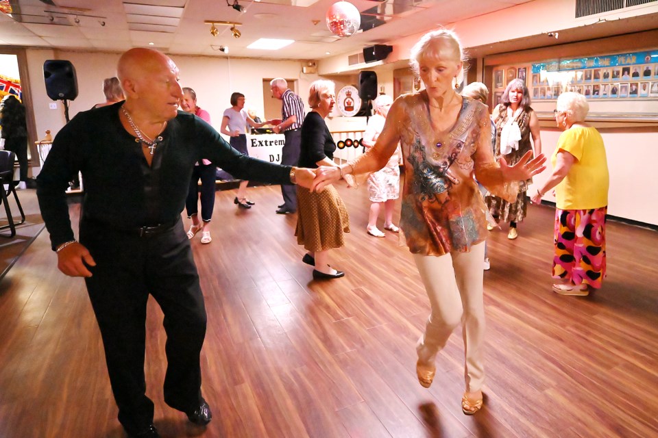 A Sock Hop with DJ  Gary Cox spinning the 45s from the 50s and 60s at the Burlington Legion on this Victoria Day weekend. Hugh Mills and Glenda Swanson getting the jive.