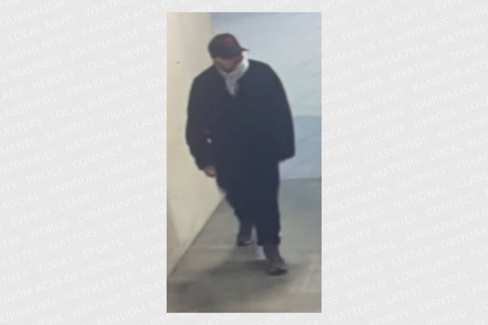 Police are asking for the public's help locating this suspect following a robbery that took place in the parking lot of Mapleview Centre on Dec. 18, 2024. 