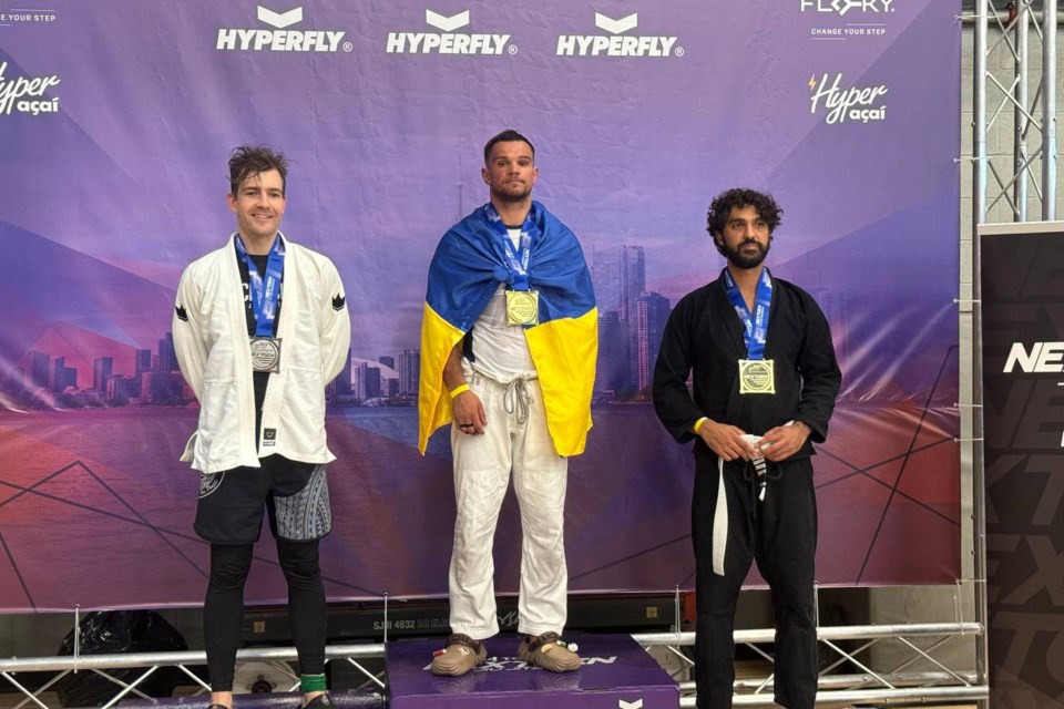 (Left to right) Brent Brockerville, Oleksandr Goliachenko and Mahan Navabi placed top 3 at the Next Gen Toronto 2024 tournament.