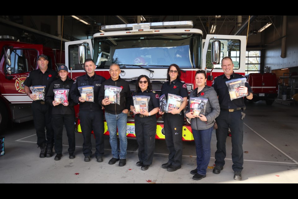 New Westminster firefighters will be handing out warming kits to people who are experiencing homelessness.         