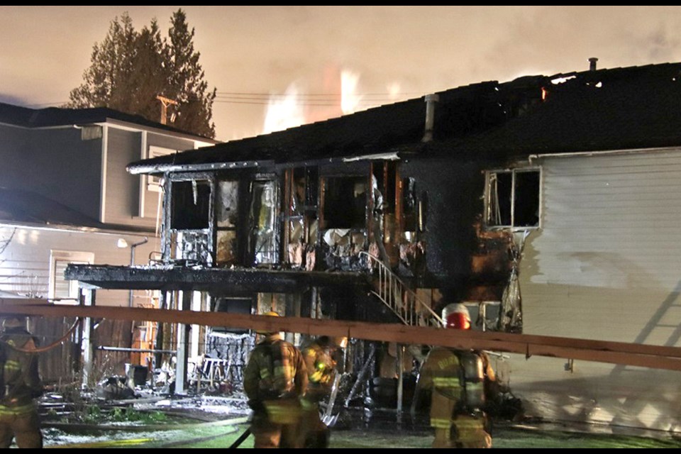 The fire was in the 7900 block of Edmonds Street near 6th Street at around 8 p.m. 