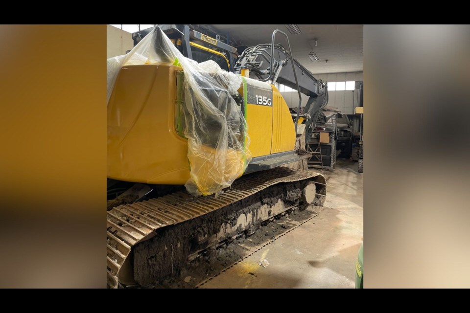 Two excavators fraudulently obtained from a Burnaby business were recovered at a property in Pitt Meadows in April 2023, according to police. 