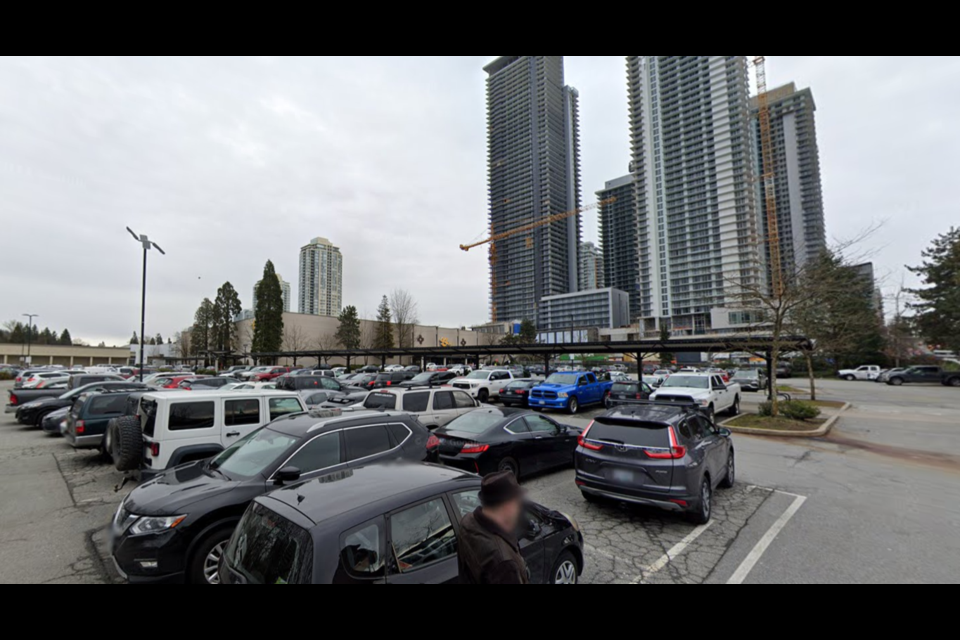 Developer Shape Properties is proposing turning this surface parking lot at the City of Lougheed into two highrise towers.