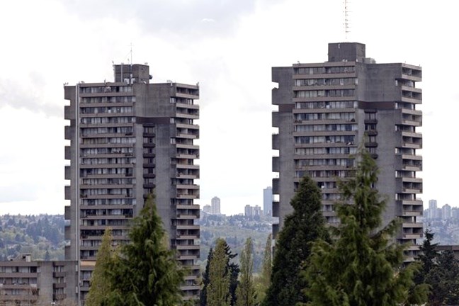 Lougheed Village towers in Burnaby.