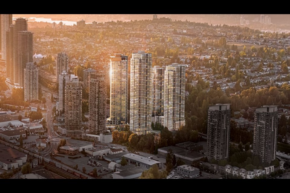 The Bassano master plan calls for four towers in Burnaby's Brentwood town centre.