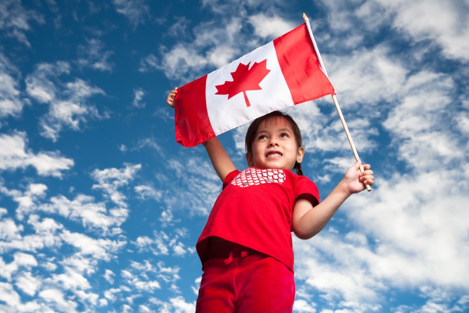 canadadayflagchild