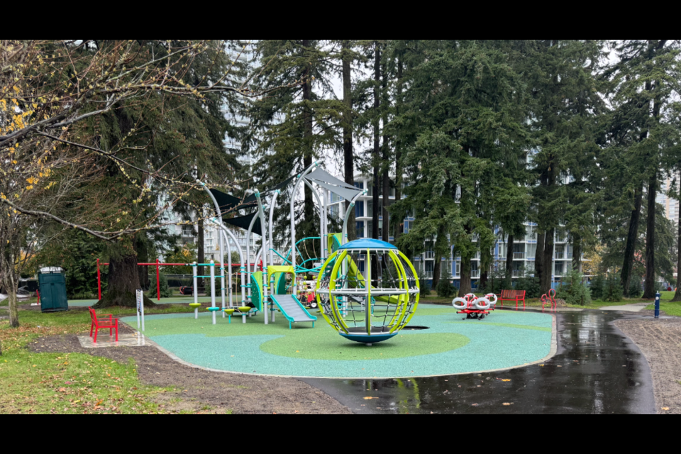 Lobley Park in Burnaby's Metrotown has a new look thanks to more than 2,100 recycled tires.