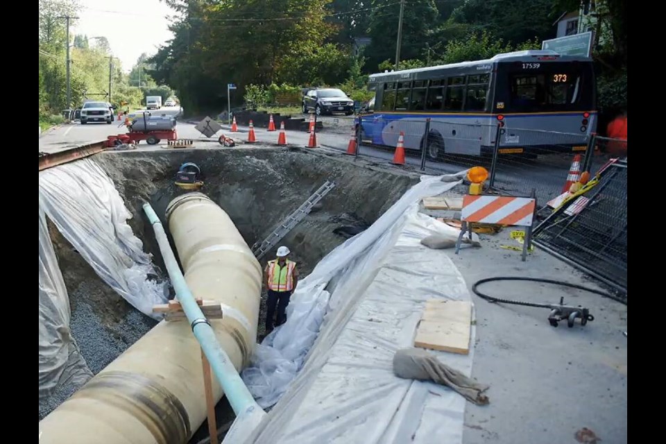 Metro 鶹ýӳis planning water main construction in Burnaby. Photo Metro Vancouver. 