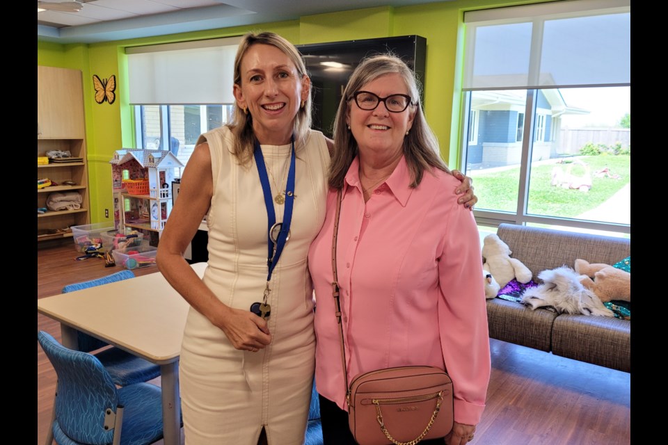 (left to right) Jennifer Hutton, CEO of Women’s Crisis Services of Waterloo Region and Women’s Crisis Services of Waterloo Region board chair, 
 Jane Adams. 
