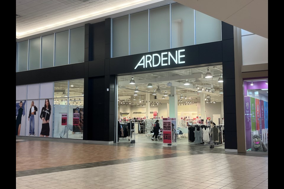 Ardene inside the Cambridge Centre mall is closing on June 22.