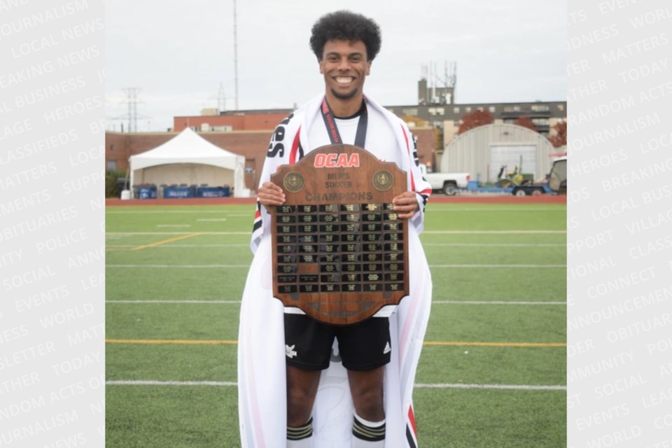 Conestoga College soccer player Malachi Ramsay is the Tim Turow Athlete of the Year.