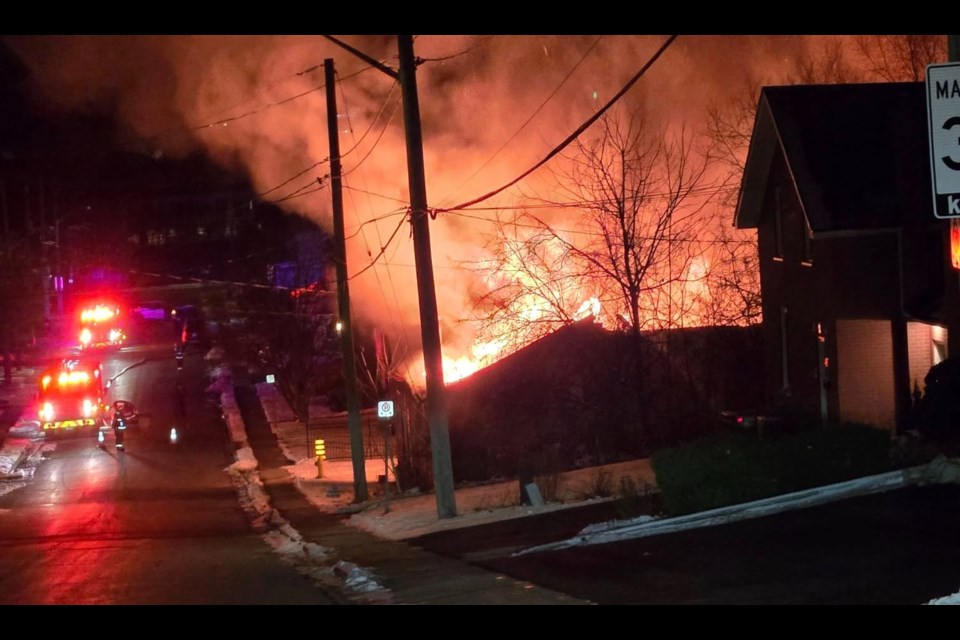 43 Victoria Ave. up in flames