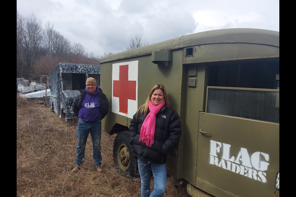 Joe and Corey Kimpson, sibling co-owners of Flag Raiders paintball.