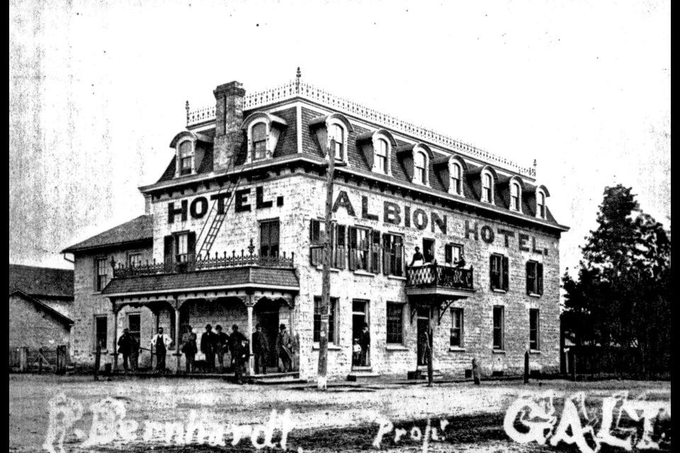 This 1890 view of the Albion was taken about 40 years after the hotel was built.