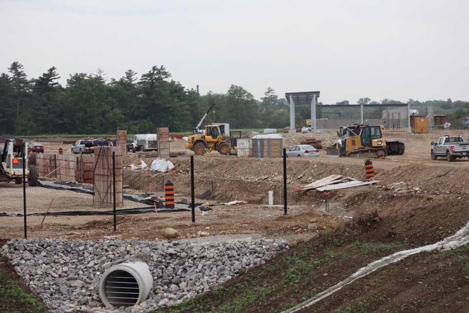 Construction continues on the Fountain Street Soccer Complex this month.