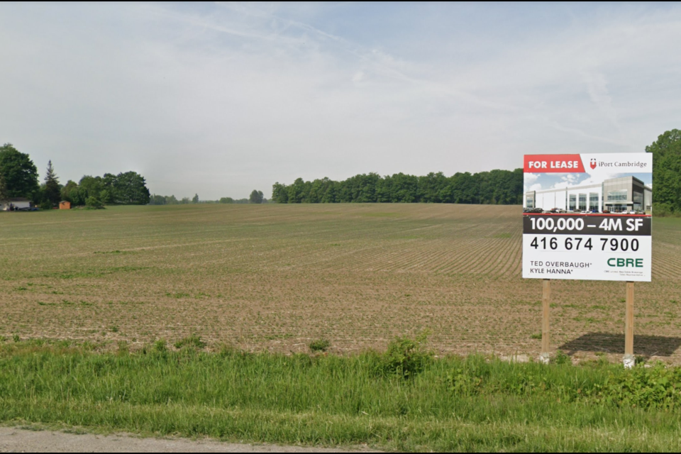 A portion of the iPort property looking west from Fountain Street North.