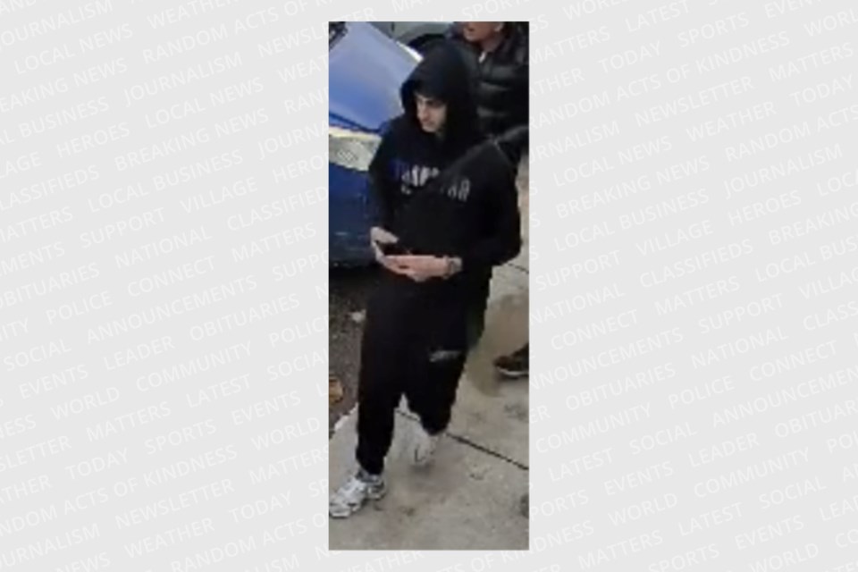 Police are asking for the public's assistance in locating these suspects following an incident at Laurel Heights Secondary School on Feb. 11, 2025.