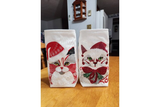 Lanterns Santa Kitty & Mrs Claus Kitty