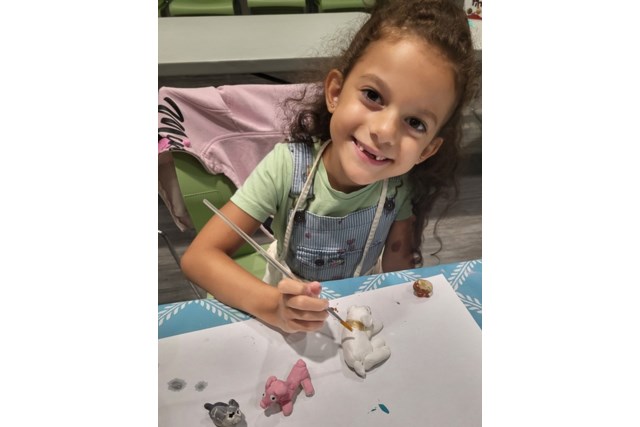 kids art clay painting