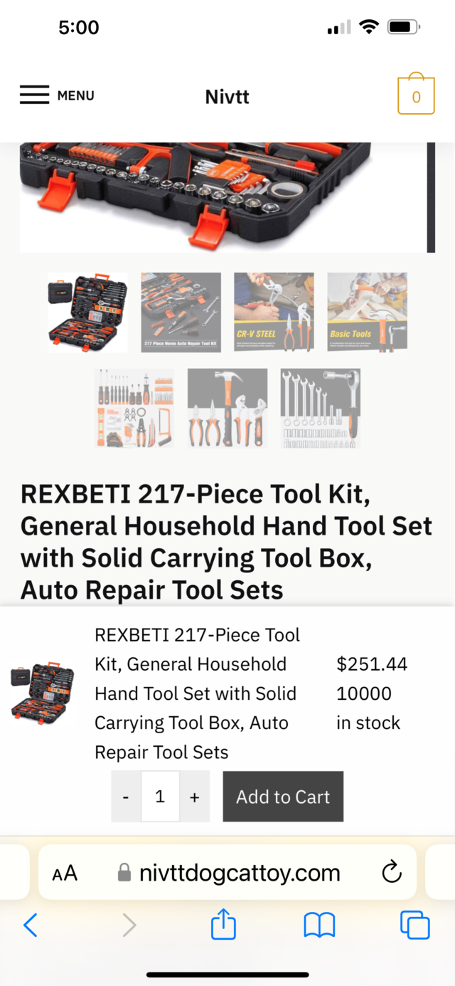 REXBETI 217-Piece Household Tool Kit, General Home/Auto Repair Tool Set