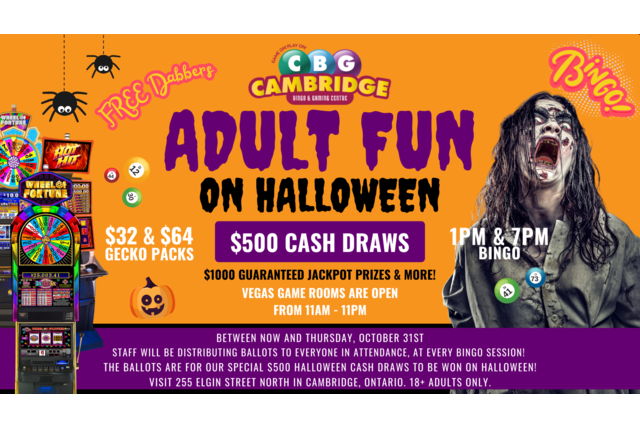 October 31 halloween event cambridge ontario galt waterloo region