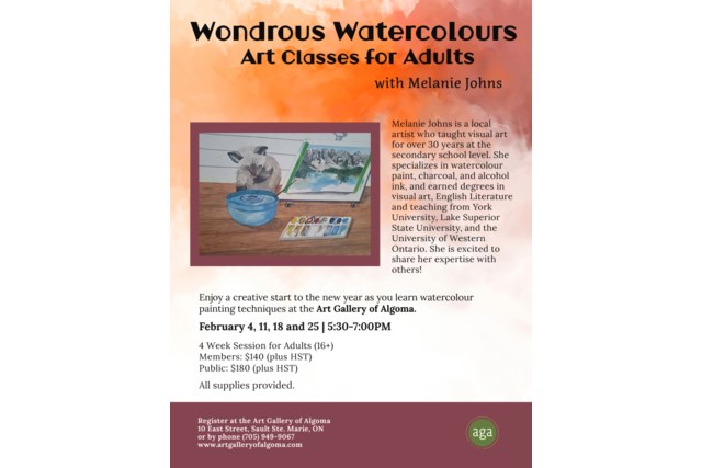 Melanie Johns-watercolour painting classes poster