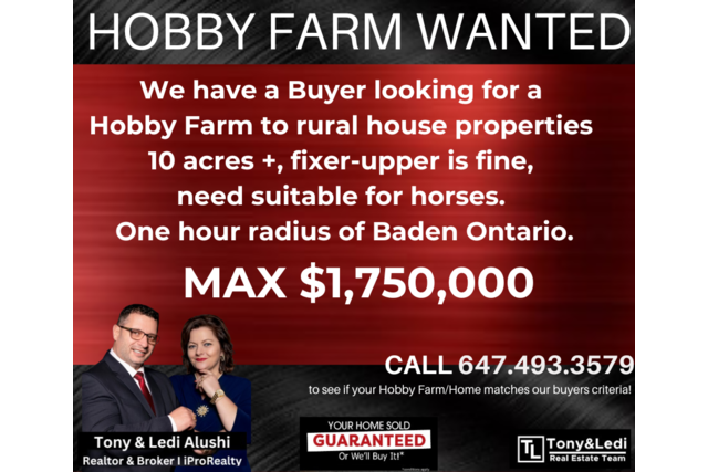 HOBBY FARM WANTED