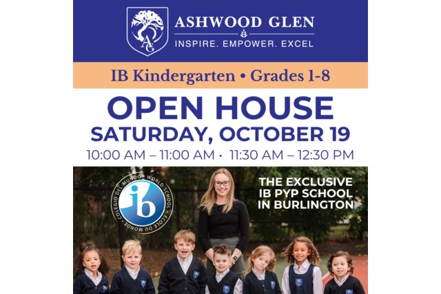 Ashwood Glen School Open House Oct 19