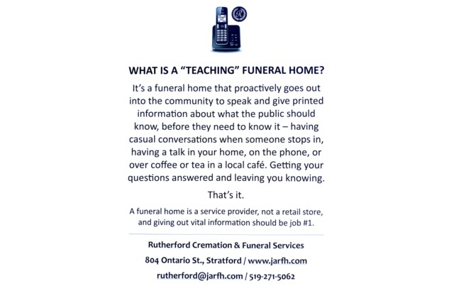 AD for TeachingFuneralHome