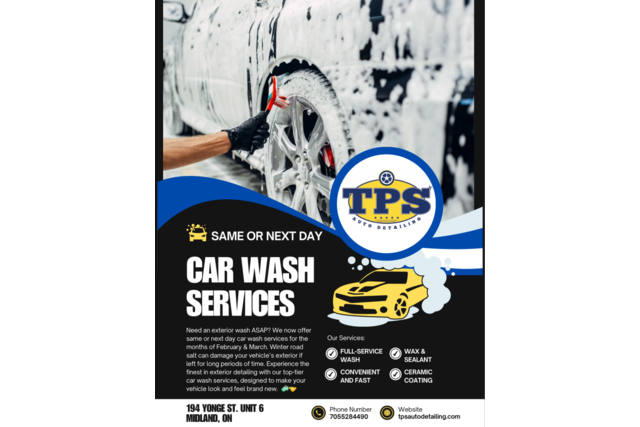 Black and Yellow Modern Car Wash Services Flyer