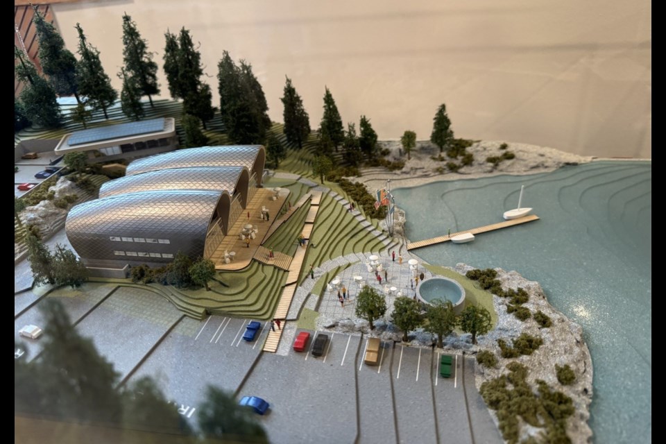 A diorama of the Pender Harbour Ocean Discovery Station, scheduled to open in 2027.