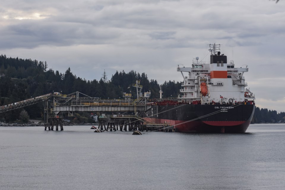 CSL TECUMSEH made a rare stop in Sechelt on Oct. 21