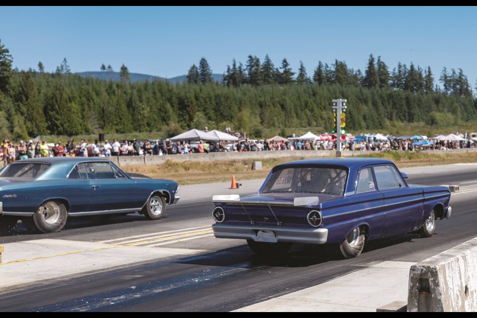 Racers line up to race Aug. 13, 2023 at the Sechelt airport. 