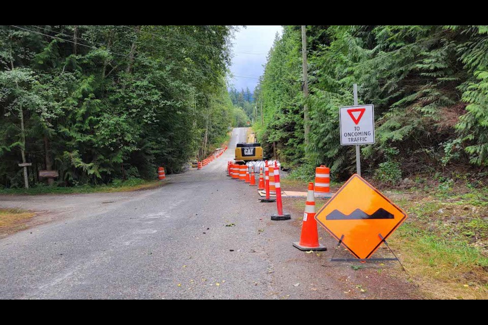 Repairs to Day Road at Clack Creek are under way nearly three years after the atmospheric river that caused the damage. 