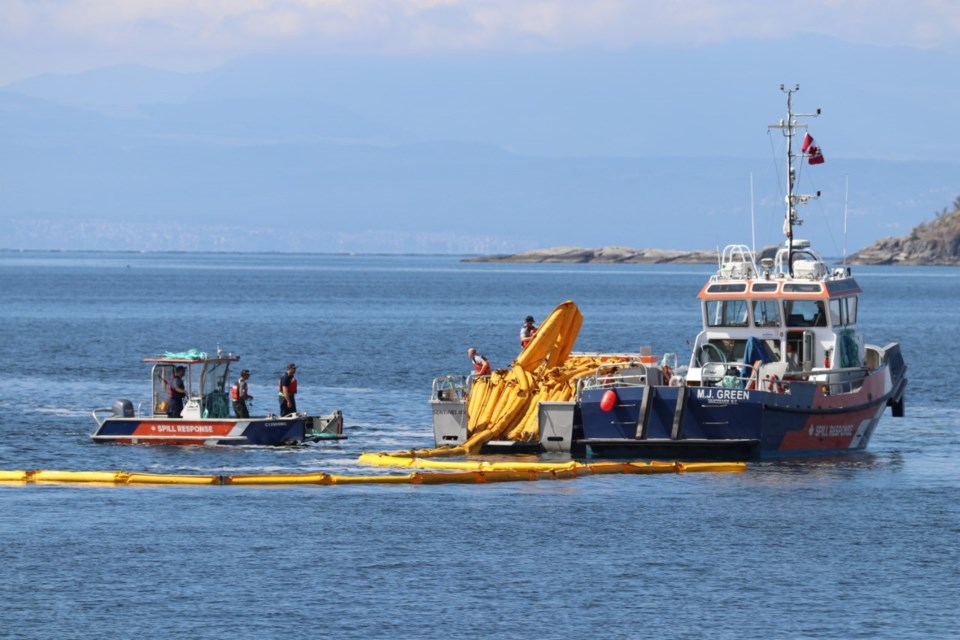  Western Canada Marine Response Corporation spill response training in Trail Bay July 19.