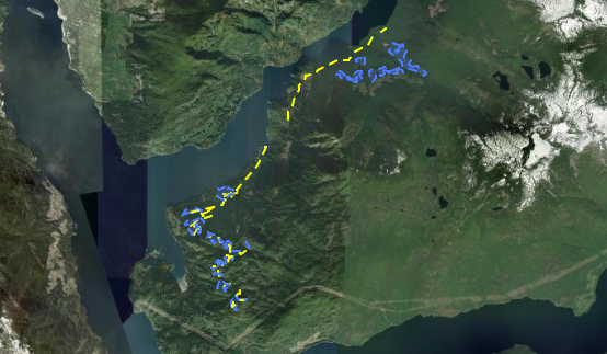 Tsain-ko's FOM 1880 proposes 19 cut blocks in two areas near Narrows Inlet. 