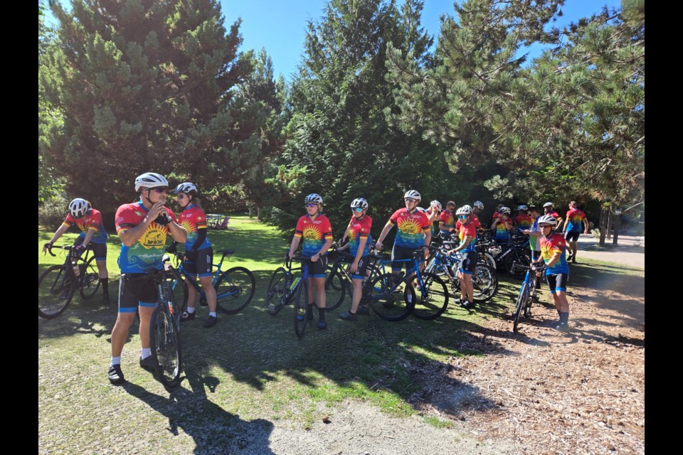 2024 Tour de Coast riders at the Sunshine Coast Botanical Gardens on Sept. 15. 