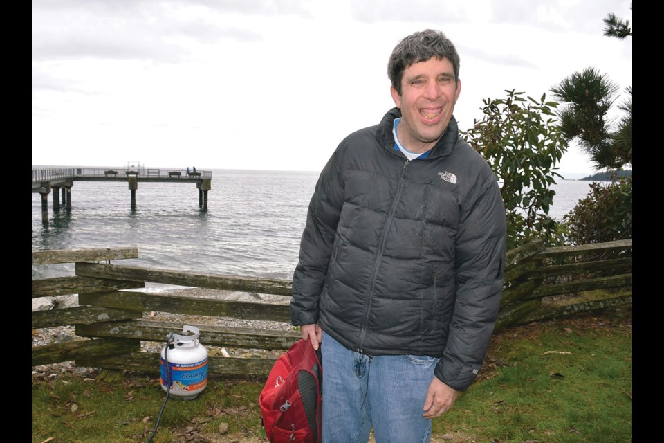 Brian Ware, a curler with Special Olympics, attended the swim to support his friends.