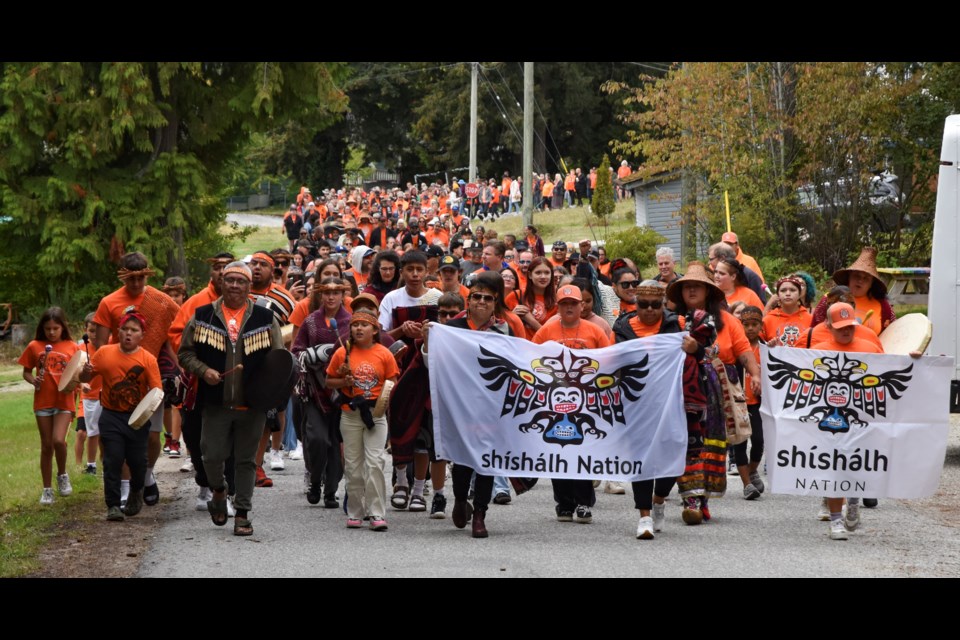 More than 500 people attended the ceremony and took park in the Walk for Reconciliation. 