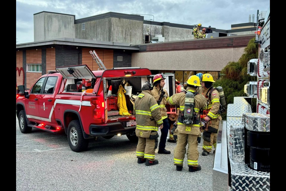 The Sechelt Fire Department helped clear smoke at Sechelt | shíshálh Hospital  Wednesday afternoon. 