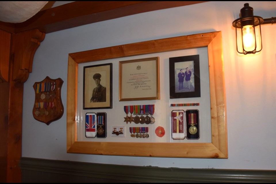 A tribute board to Second World War veteran Norm Waddell on the wall at the Sechelt Legion. 