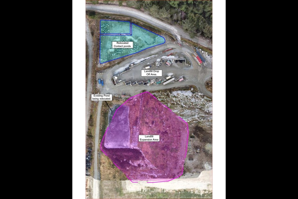 Graphic of Sechelt landfill areas