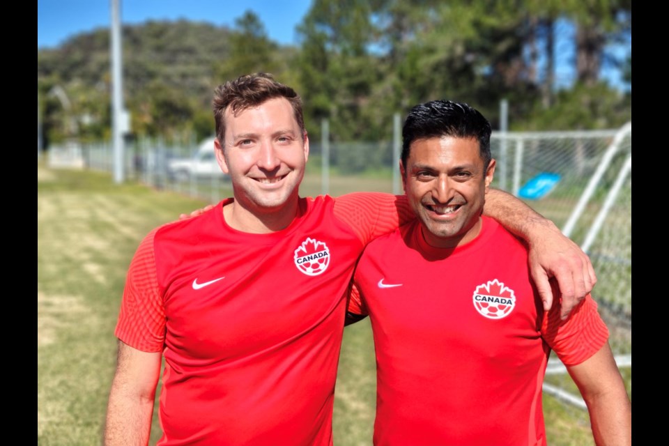 Doctors Ted Krickan (L) and Paul Dhillon were part of the Canadian Medical Football Team, which just competed in Australia.  