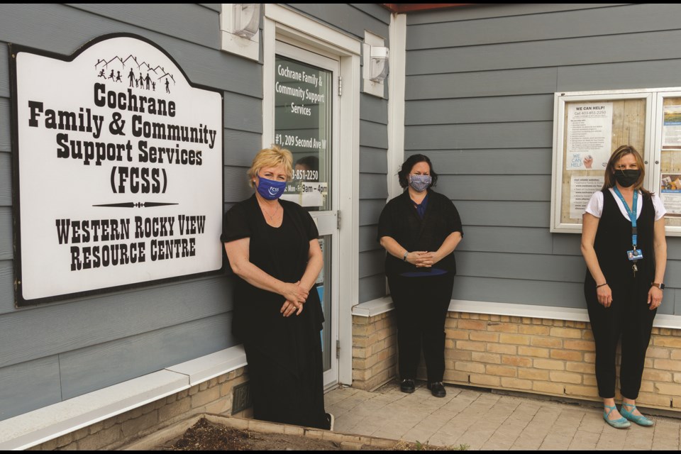 The team at the Cochrane Family and Community Support Services building on Thursday (May 6). (Chelsea Kemp/The Cochrane Eagle)