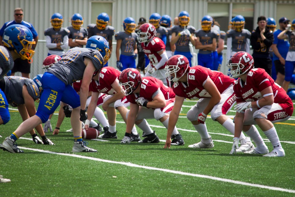 Rocky View Schools hosted a ceremony and Cochrane High School Football Jamboree for the grand opening of Cochrane's second artificial turf field on June 17.